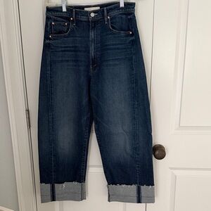 Mother The Half Pipe Ankle Cuff Fray Jeans